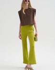 Viscose Plisse Corbit Pant - Short, Pea Pod