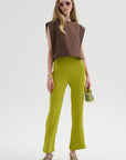 Viscose Plisse Corbit Pant - Short, Pea Pod