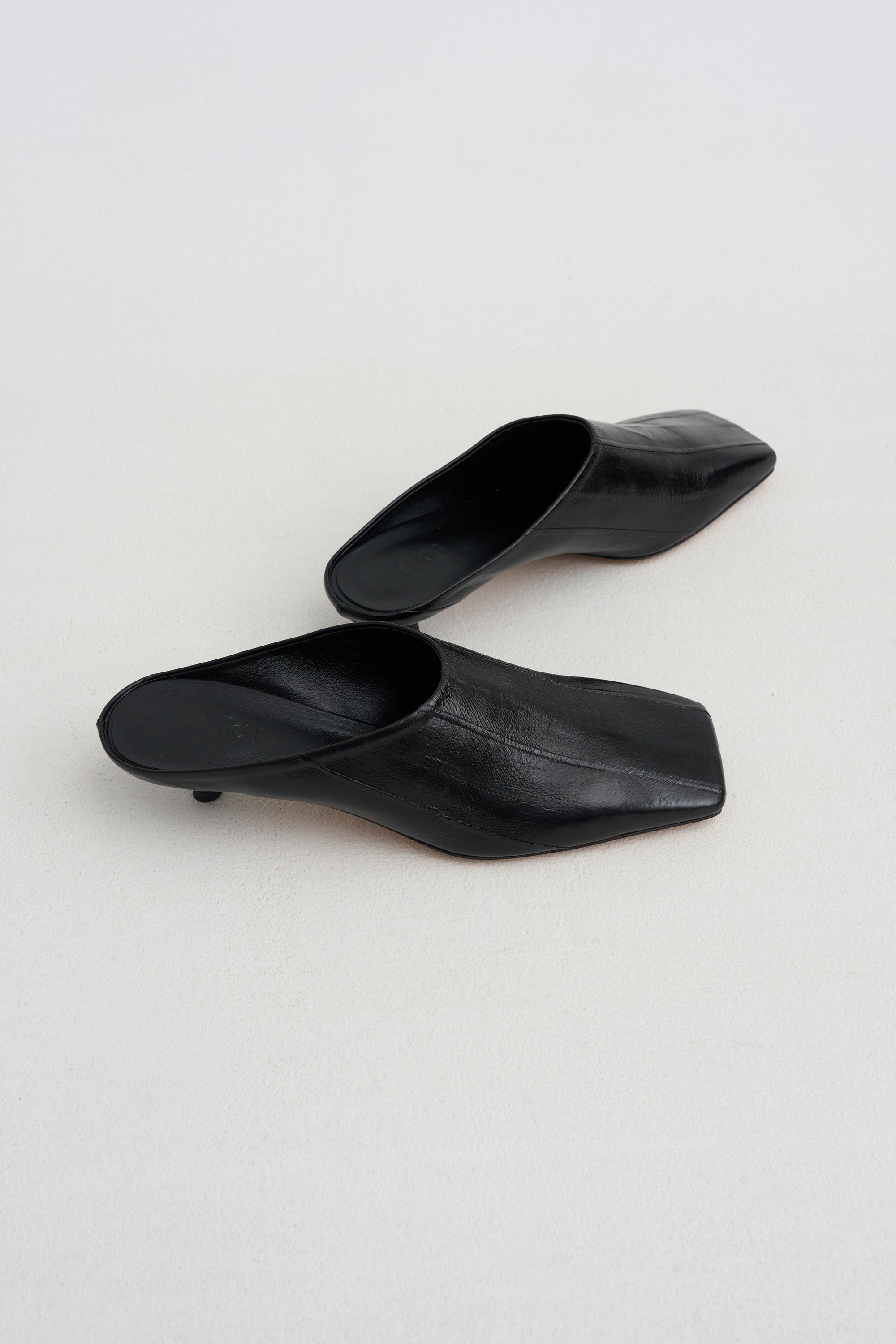 Gwinnett - Eel Skin Mule, Black