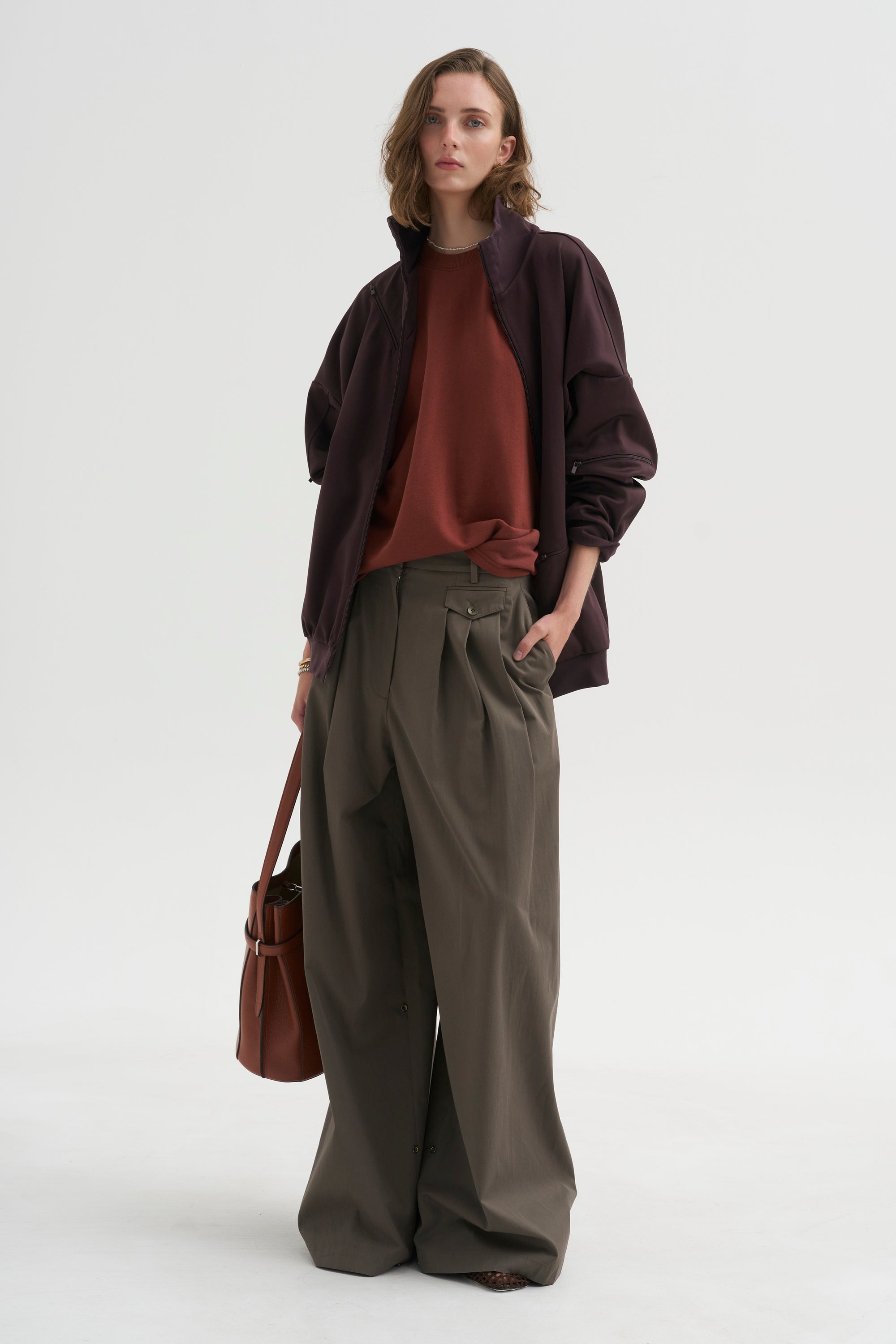 PRE-ORDER • Bio Twill Triple Pleat Pant, Dark Stone