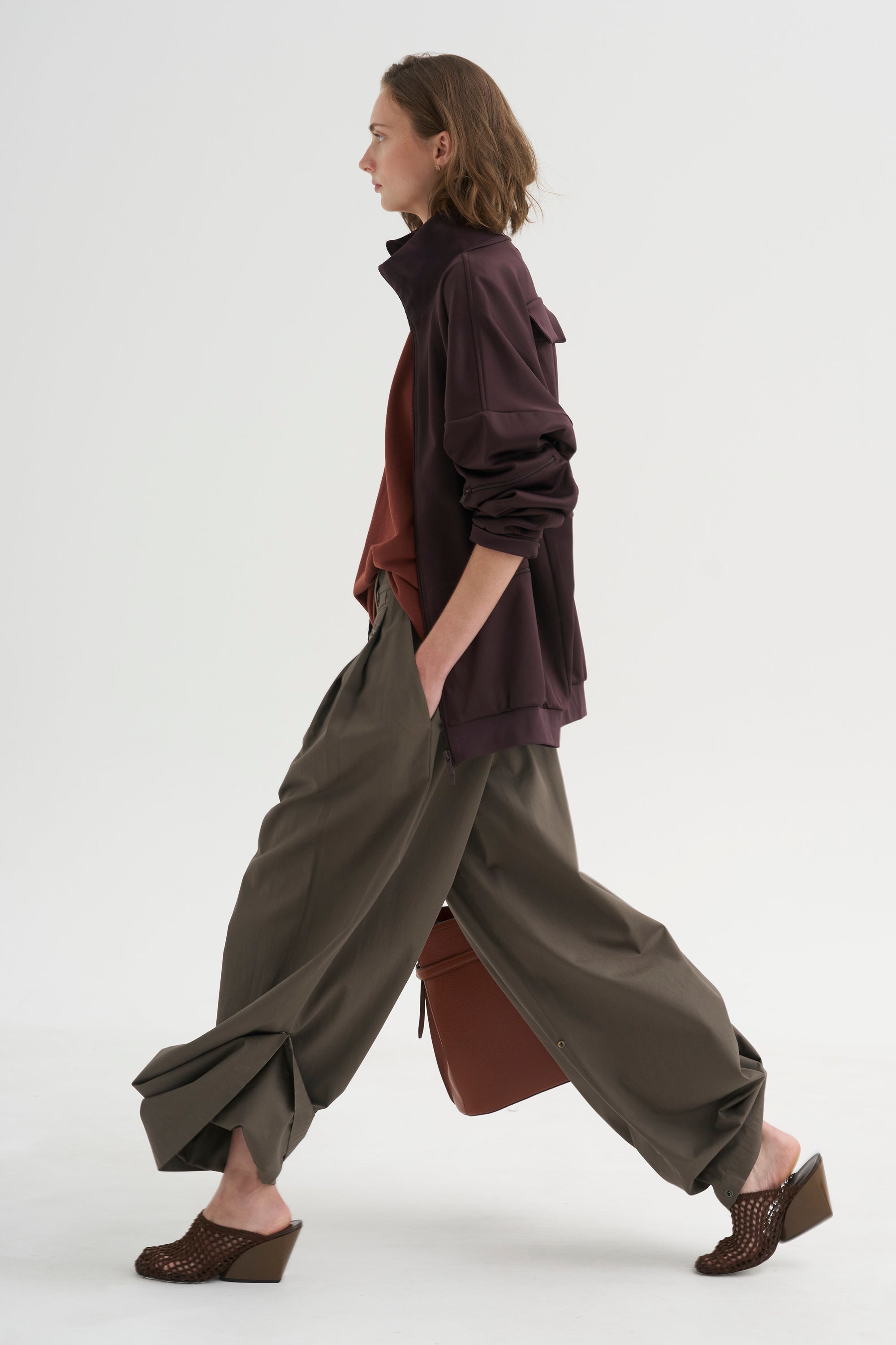 PRE-ORDER • Bio Twill Triple Pleat Pant, Dark Stone
