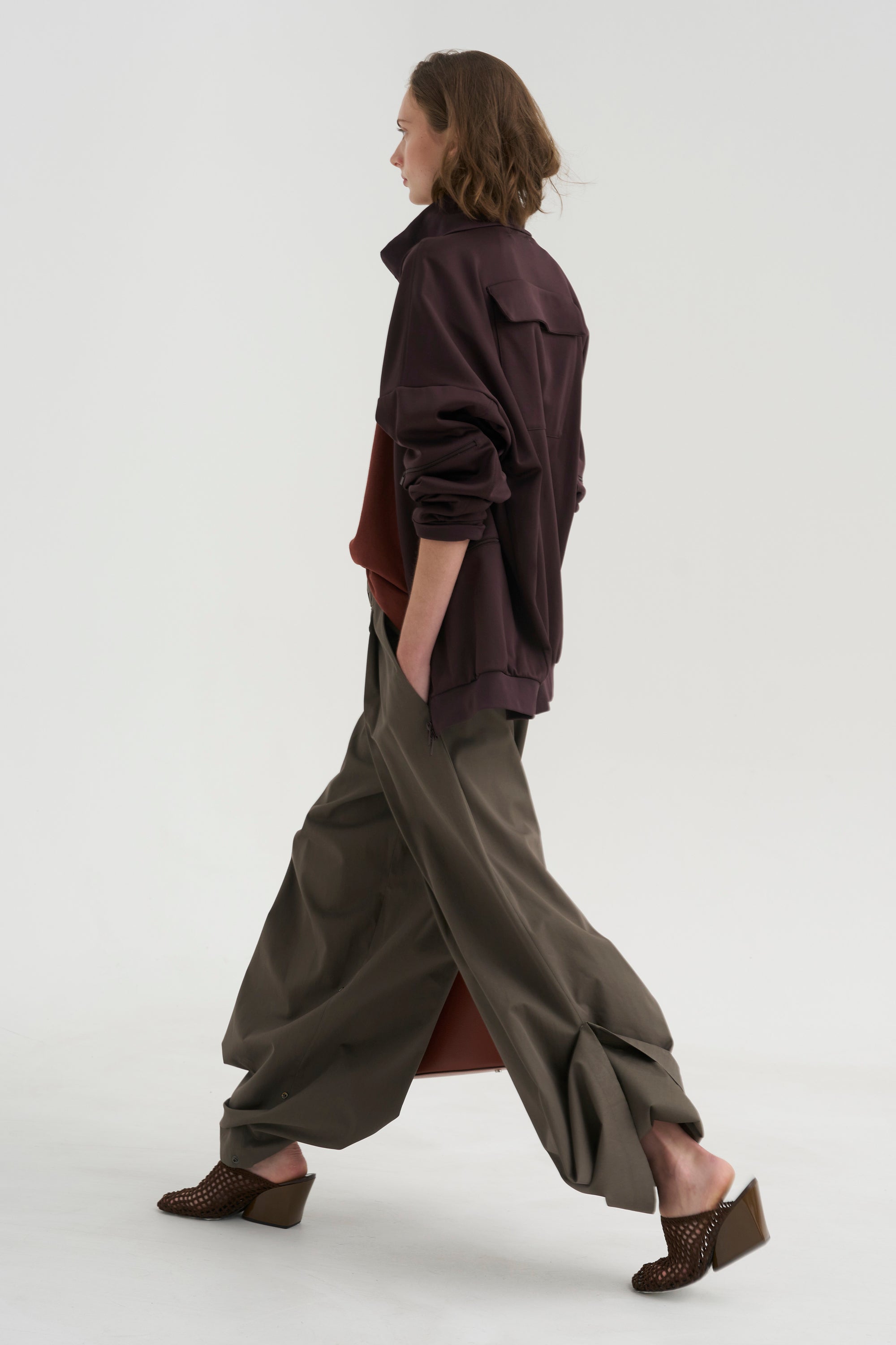 PRE-ORDER • Bio Twill Triple Pleat Pant, Dark Stone