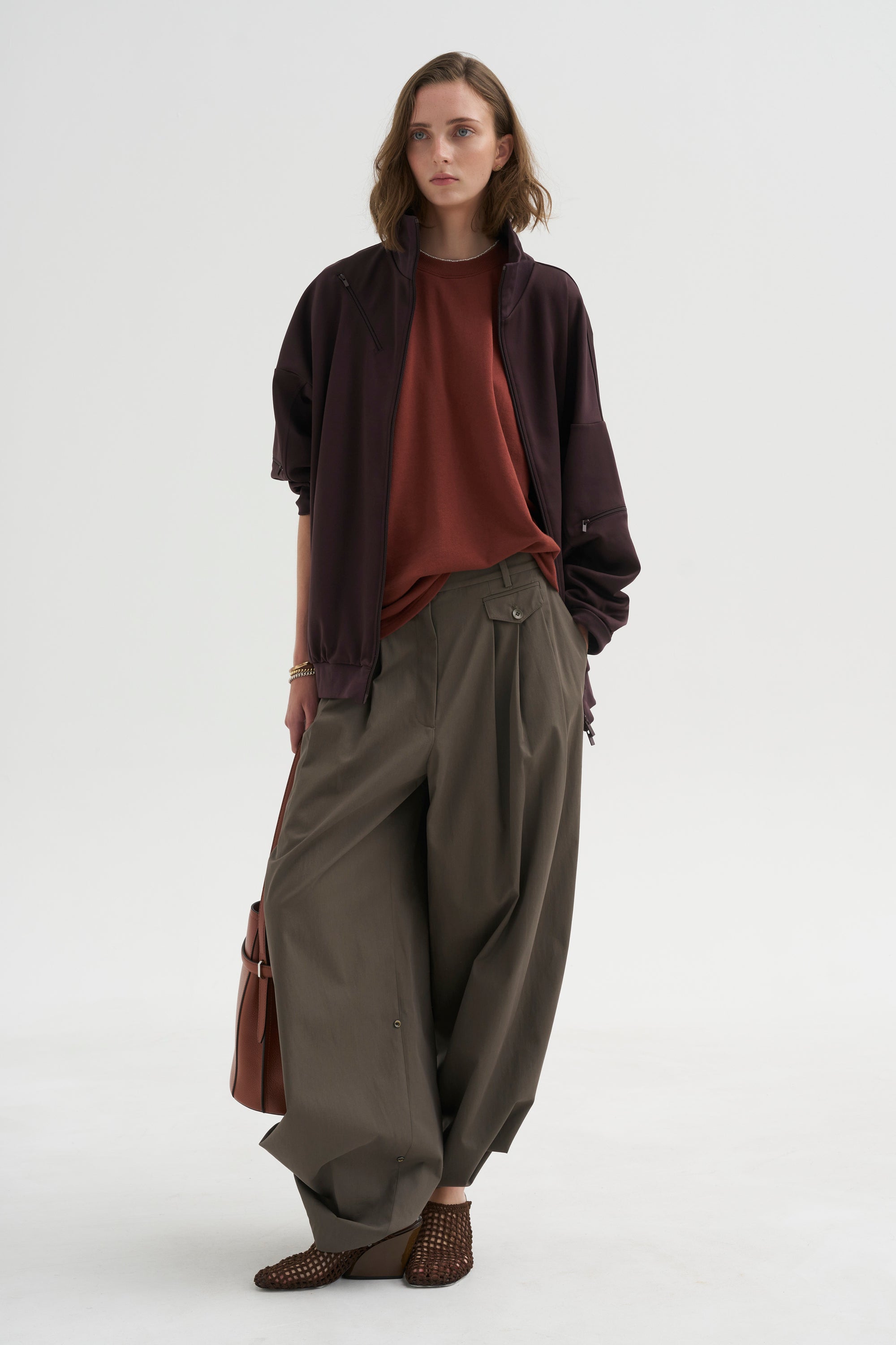 PRE-ORDER • Bio Twill Triple Pleat Pant, Dark Stone