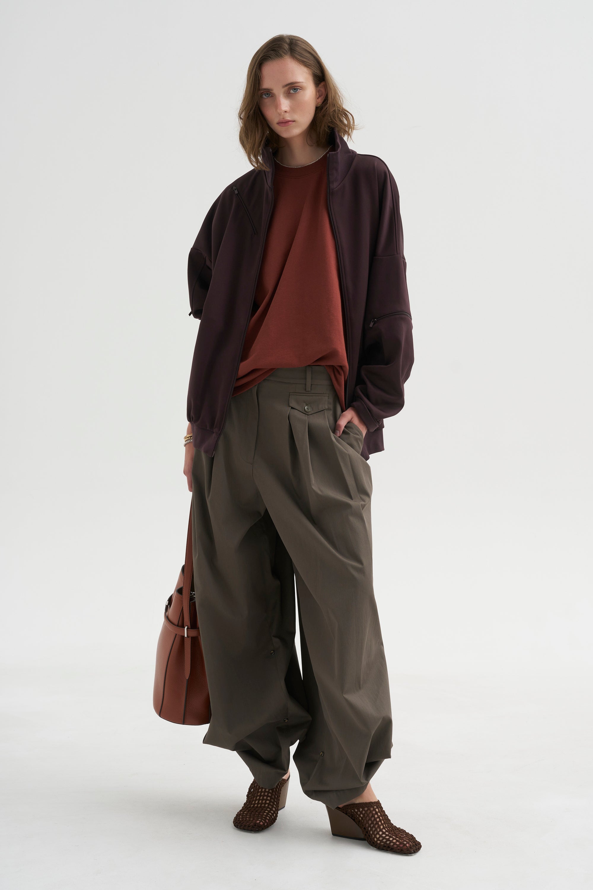 PRE-ORDER • Bio Twill Triple Pleat Pant, Dark Stone