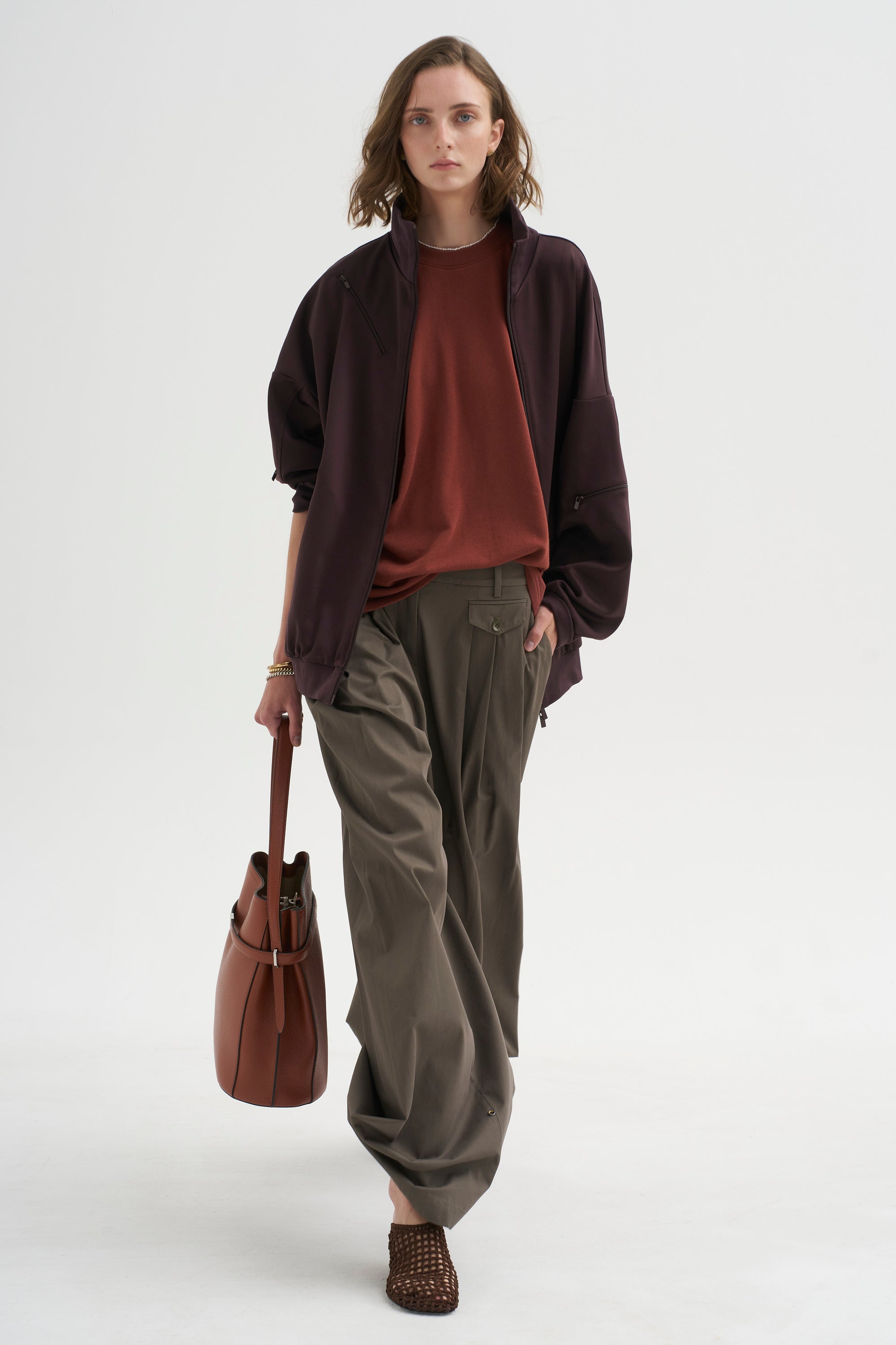 PRE-ORDER • Bio Twill Triple Pleat Pant, Dark Stone