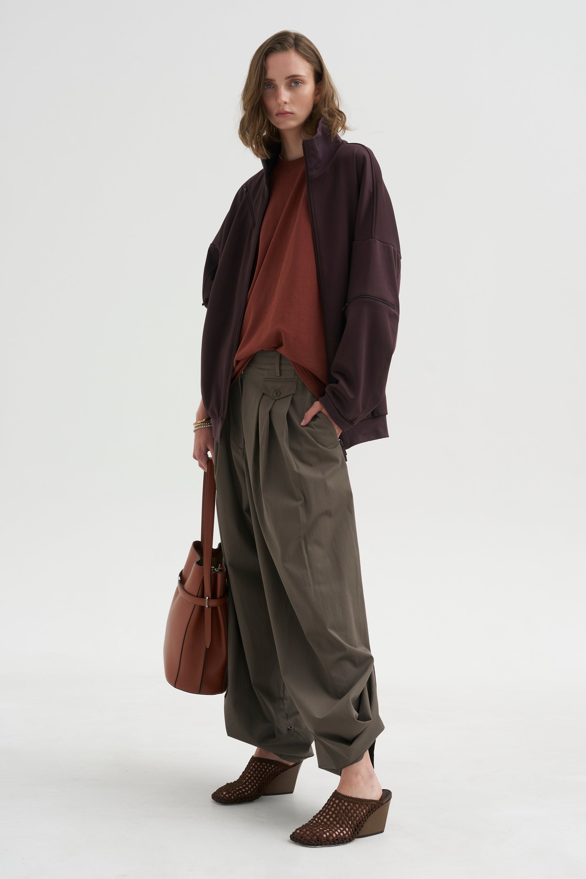 PRE-ORDER • Bio Twill Triple Pleat Pant, Dark Stone