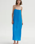 PRE-ORDER • The Crinkle Slip Dress, Bright Blue