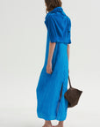 PRE-ORDER • The Crinkle Slip Dress, Bright Blue