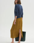PRE-ORDER • The Crinkle Slip Skirt, Mustard