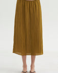 PRE-ORDER • The Crinkle Slip Skirt, Mustard