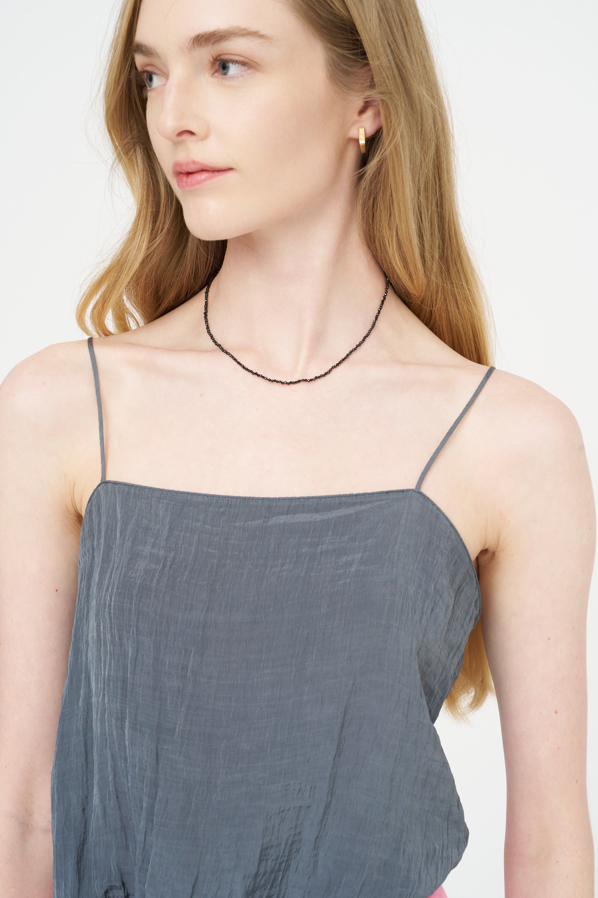 トップス crinklecrinklecrinkle monster camisole The Crinkle Slip Cami, Dark Grey – Kick Pleat
