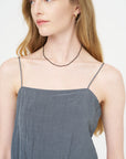 The Crinkle Slip Cami, Dark Grey
