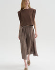 Feather Weight Pleated Pull On Skirt