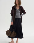 PRE-ORDER • Feather Weight Ribbed Sweater V-Neck Pullover, Heather Grey