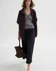 PRE-ORDER • Feather Weight Ribbed Sweater V-Neck Pullover, Heather Grey