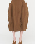 Nylon Lantern Skirt, Caramel Latte