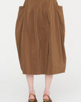 Nylon Lantern Skirt, Caramel Latte