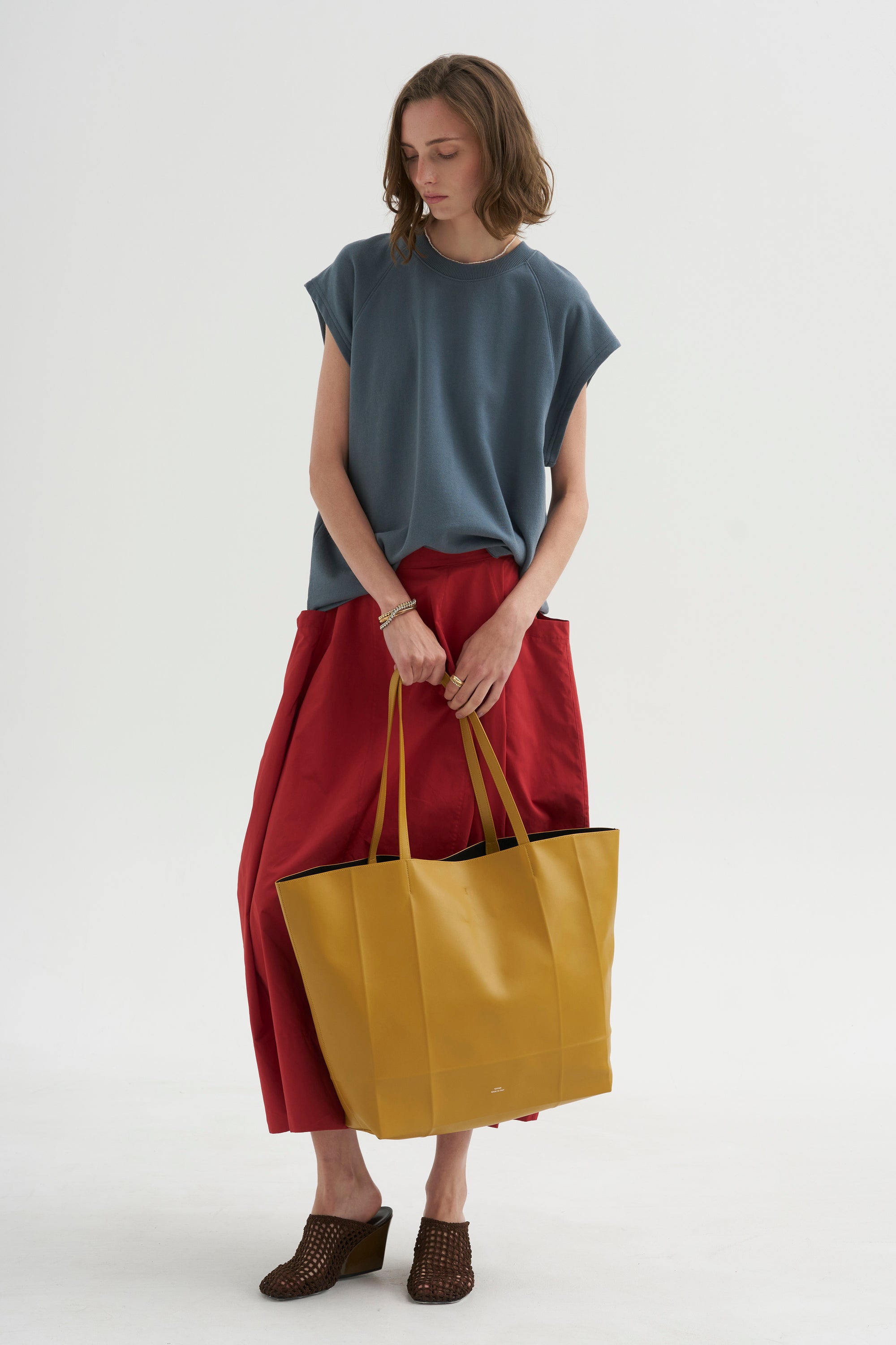 PRE-ORDER • Nylon Lantern Skirt, Red