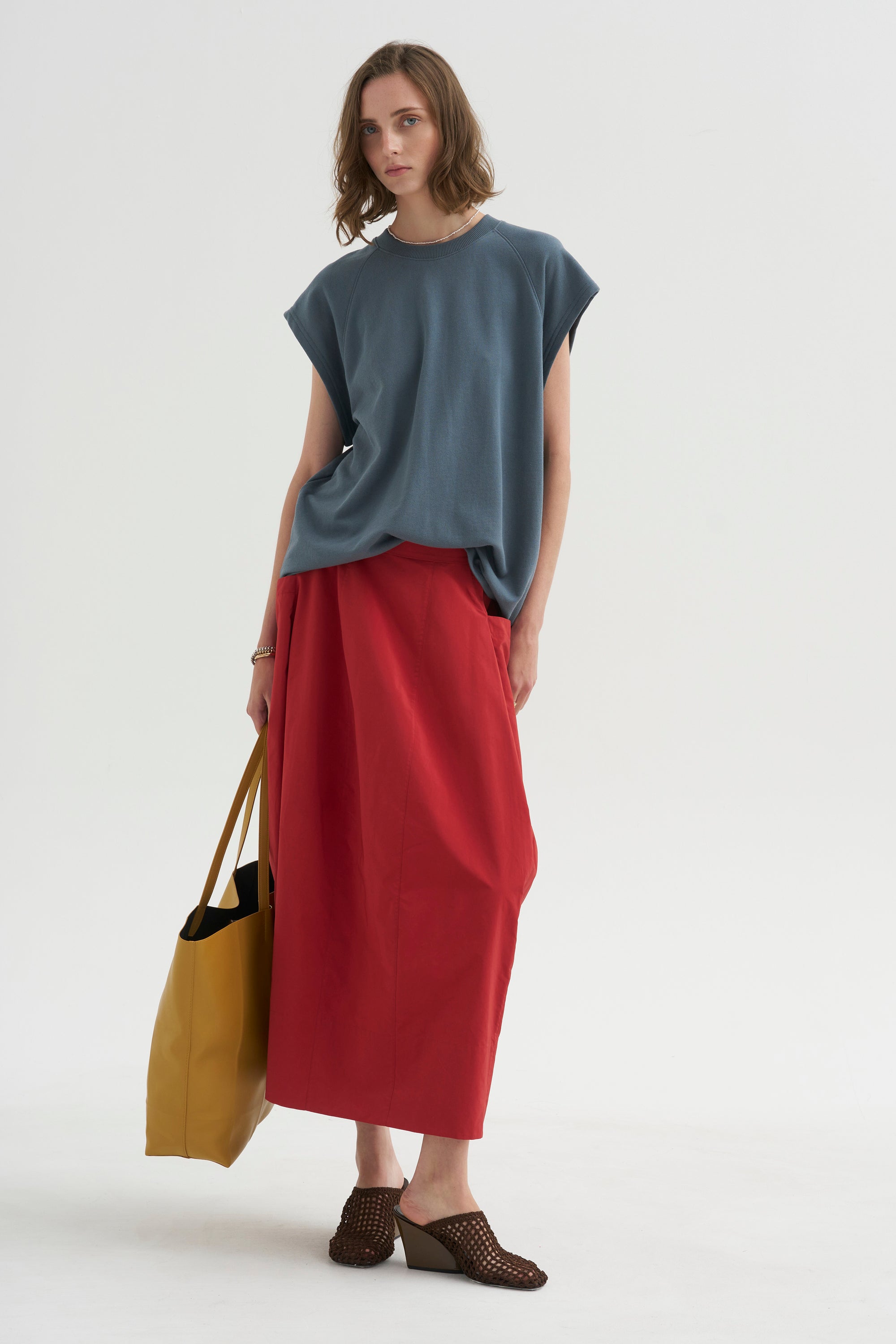PRE-ORDER • Nylon Lantern Skirt, Red