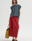 PRE-ORDER • Nylon Lantern Skirt, Red