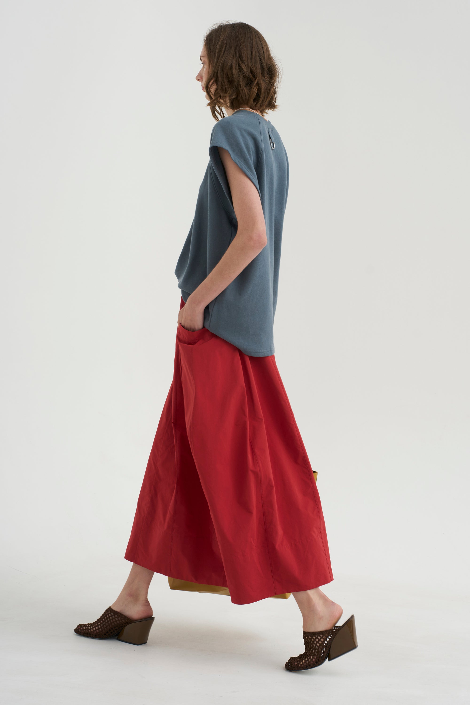 PRE-ORDER • Nylon Lantern Skirt, Red