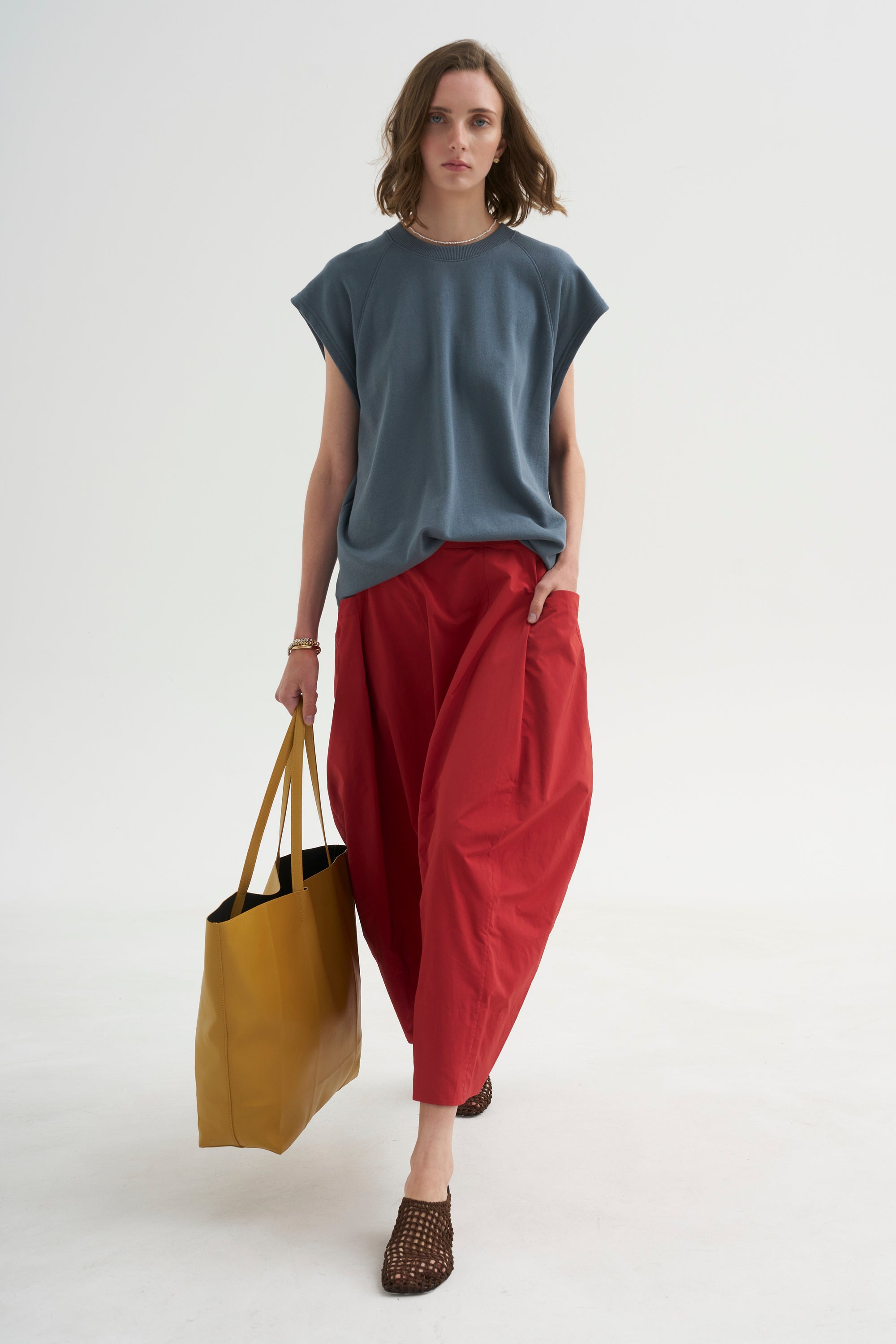 PRE-ORDER • Nylon Lantern Skirt, Red