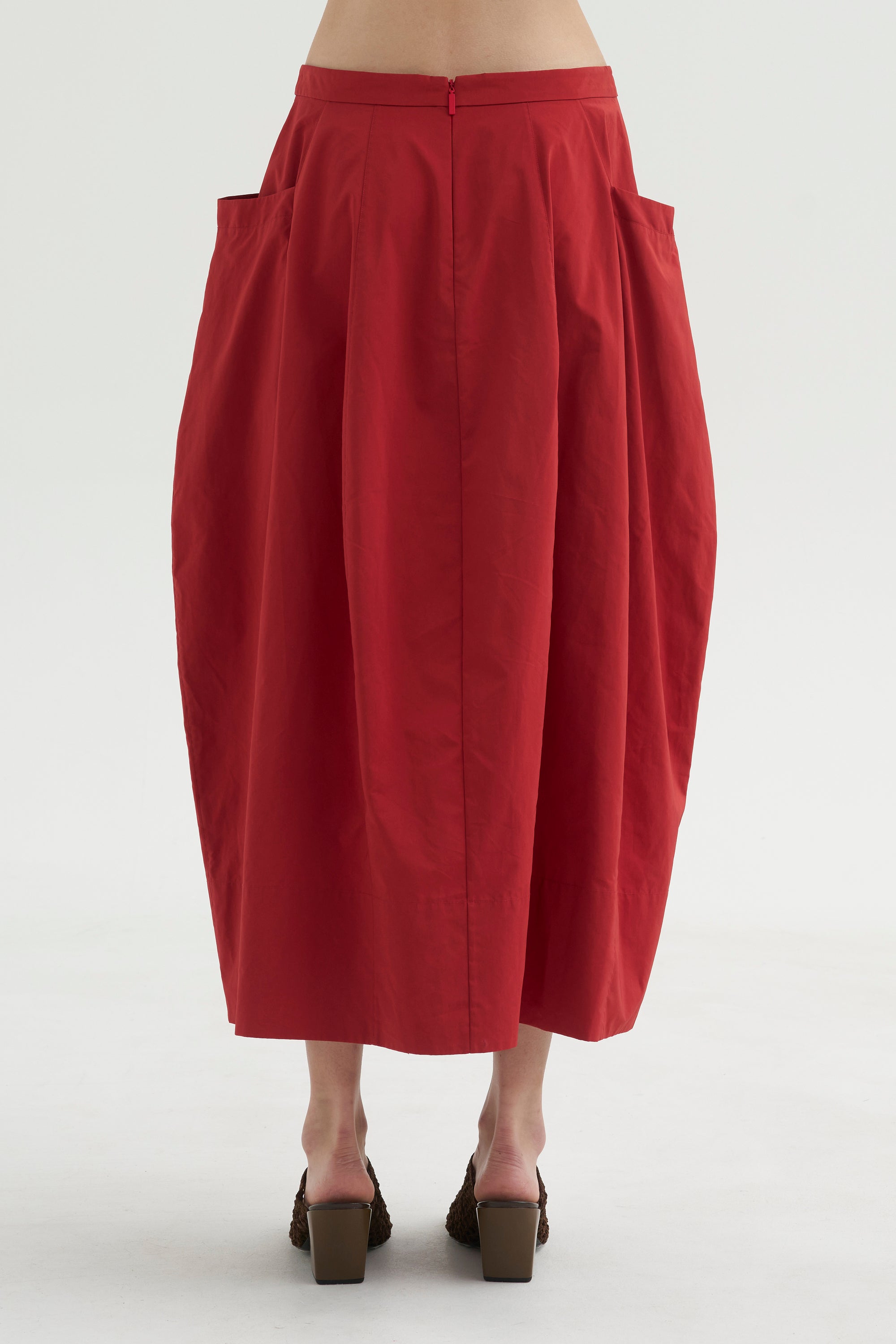 PRE-ORDER • Nylon Lantern Skirt, Red