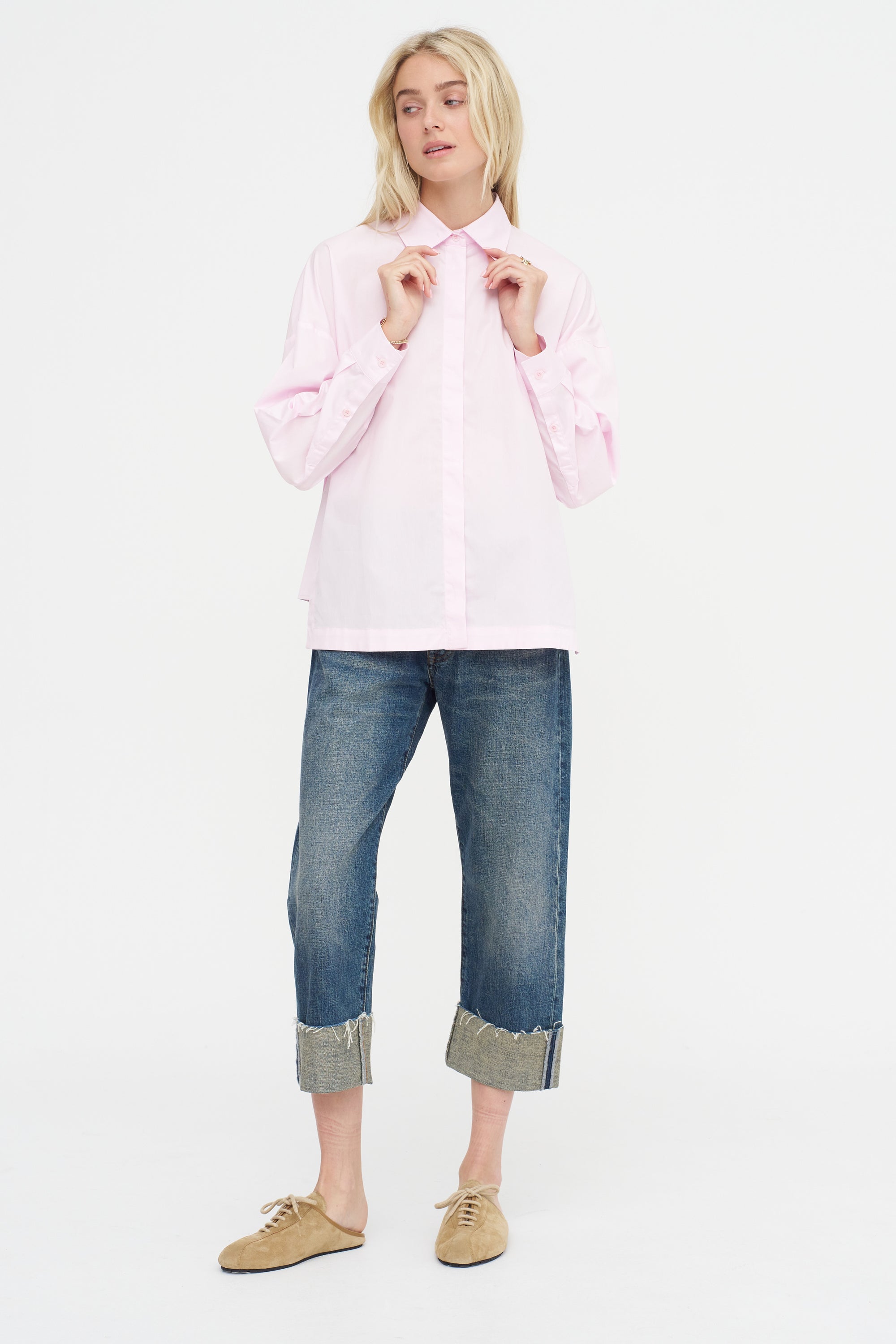 Gabe Oversized Shirt, Pink