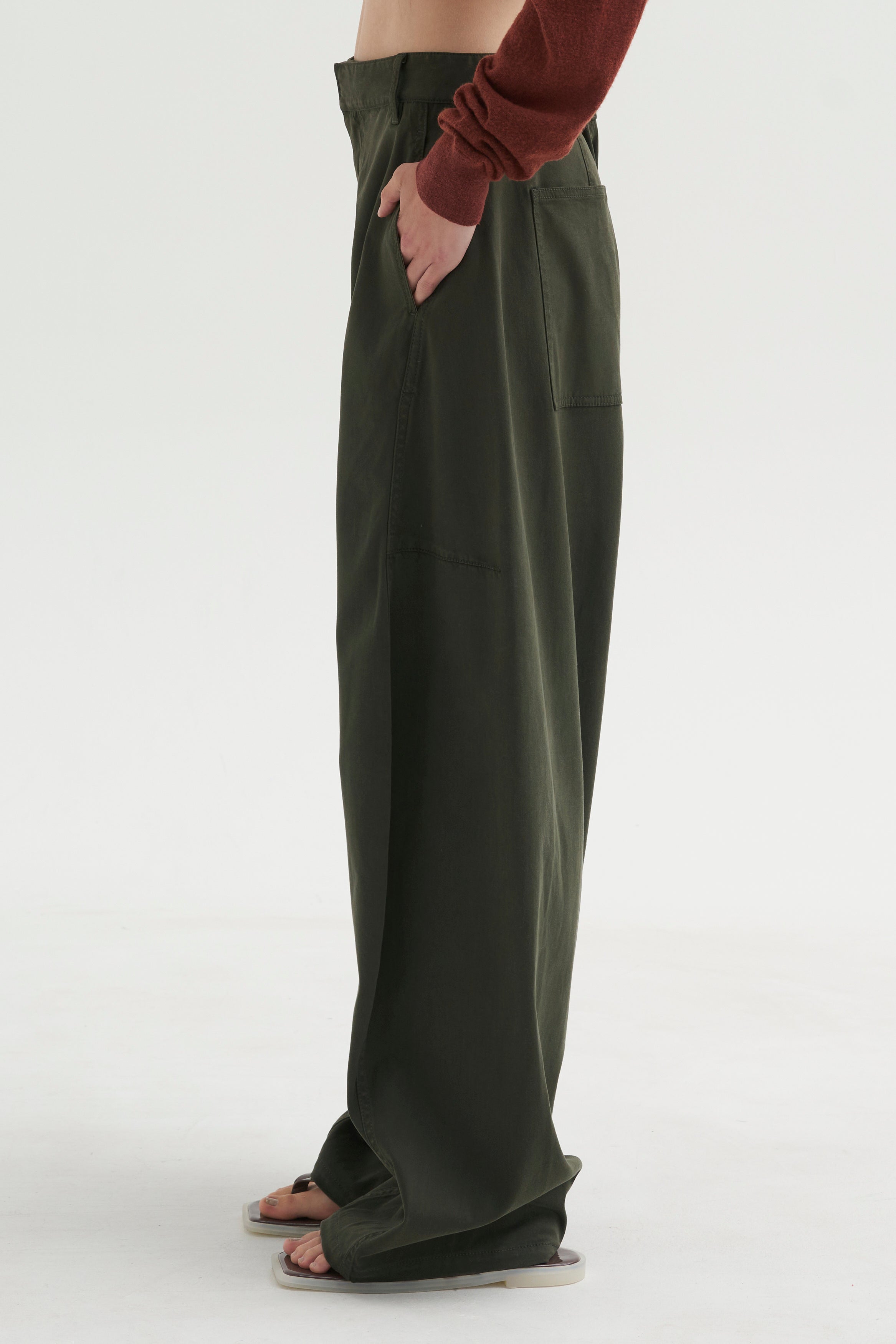 Reactive Garment Dyed Stretch Twill Sid Pant - Regular, Army Green