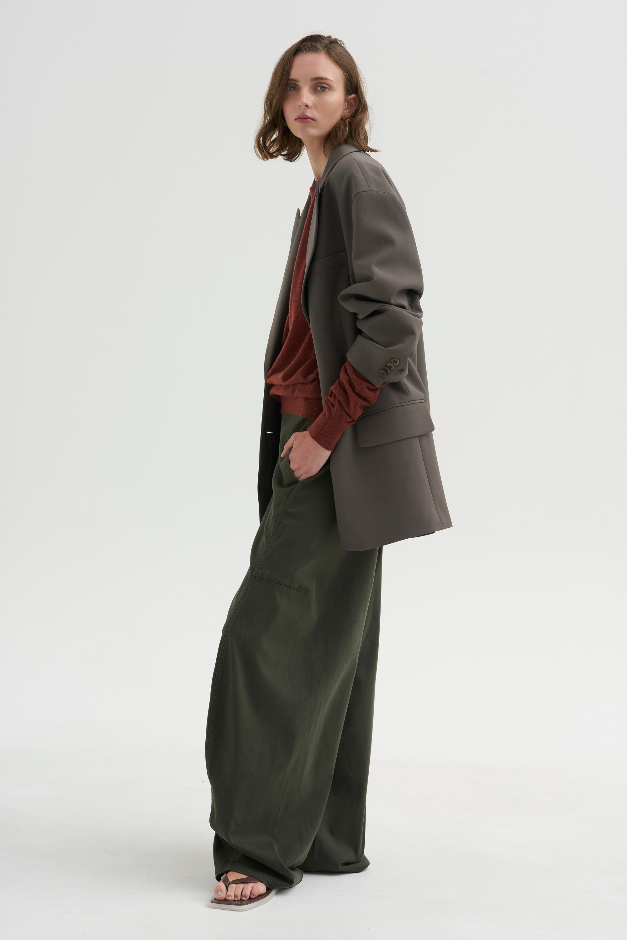 PRE-ORDER • Reactive Garment Dyed Stretch Twill Sid Pant - Regular, Army Green