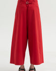 PRE-ORDER • Bio Twill Triple Pleat Cropped Pant, Red