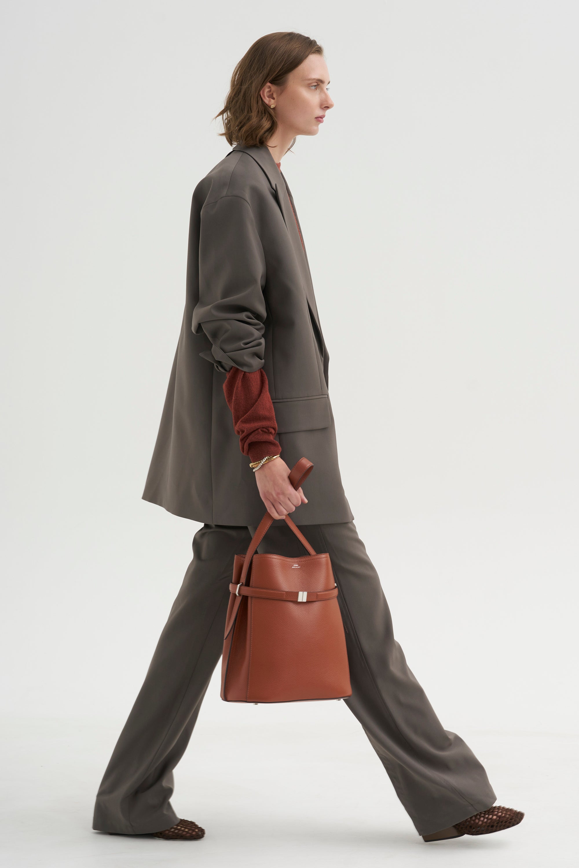 PRE-ORDER • Tropical Wool Charles Trouser - Regular, Dark Stone