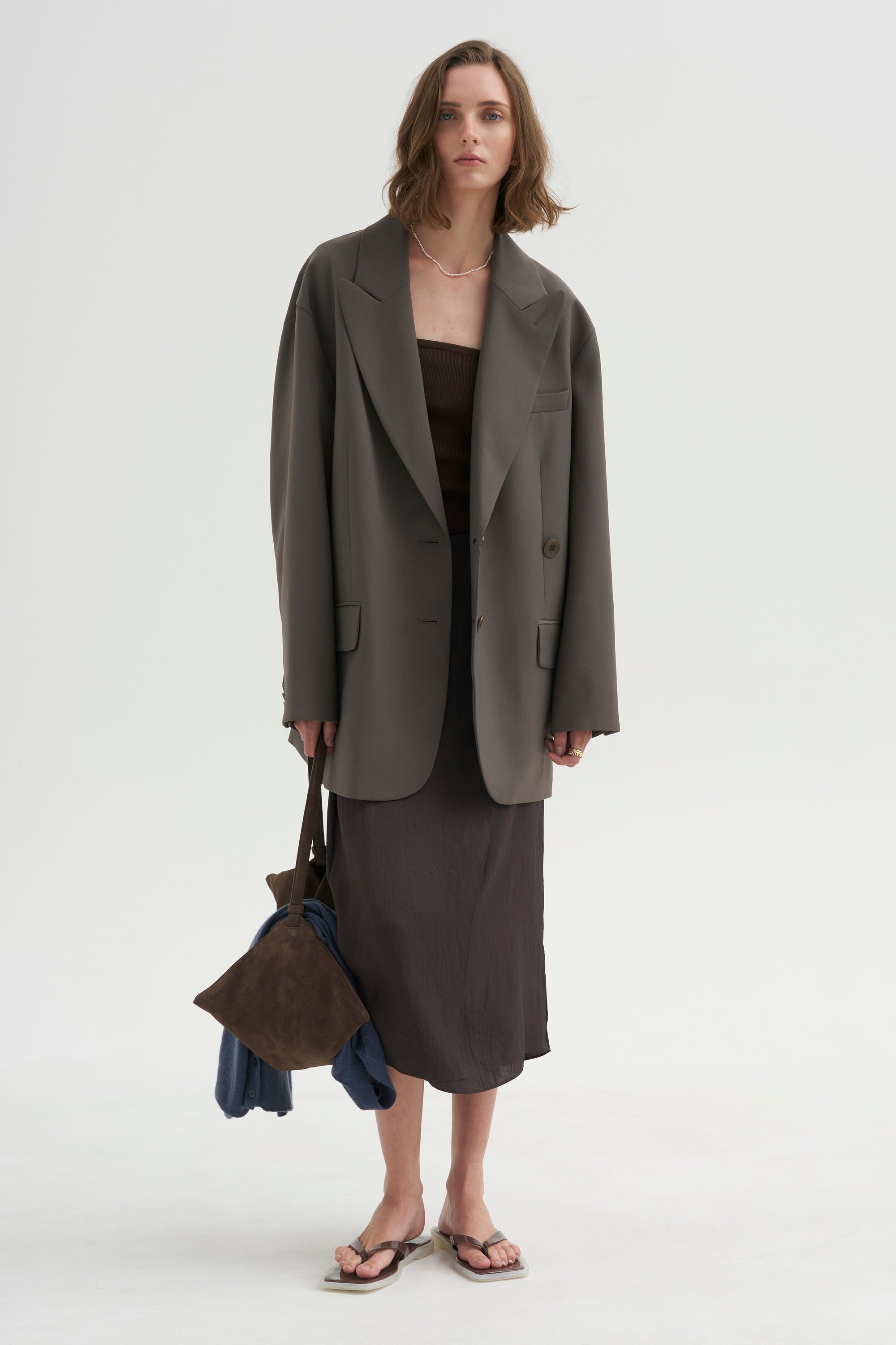 PRE-ORDER • Tropical Wool Liam Blazer, Dark Stone