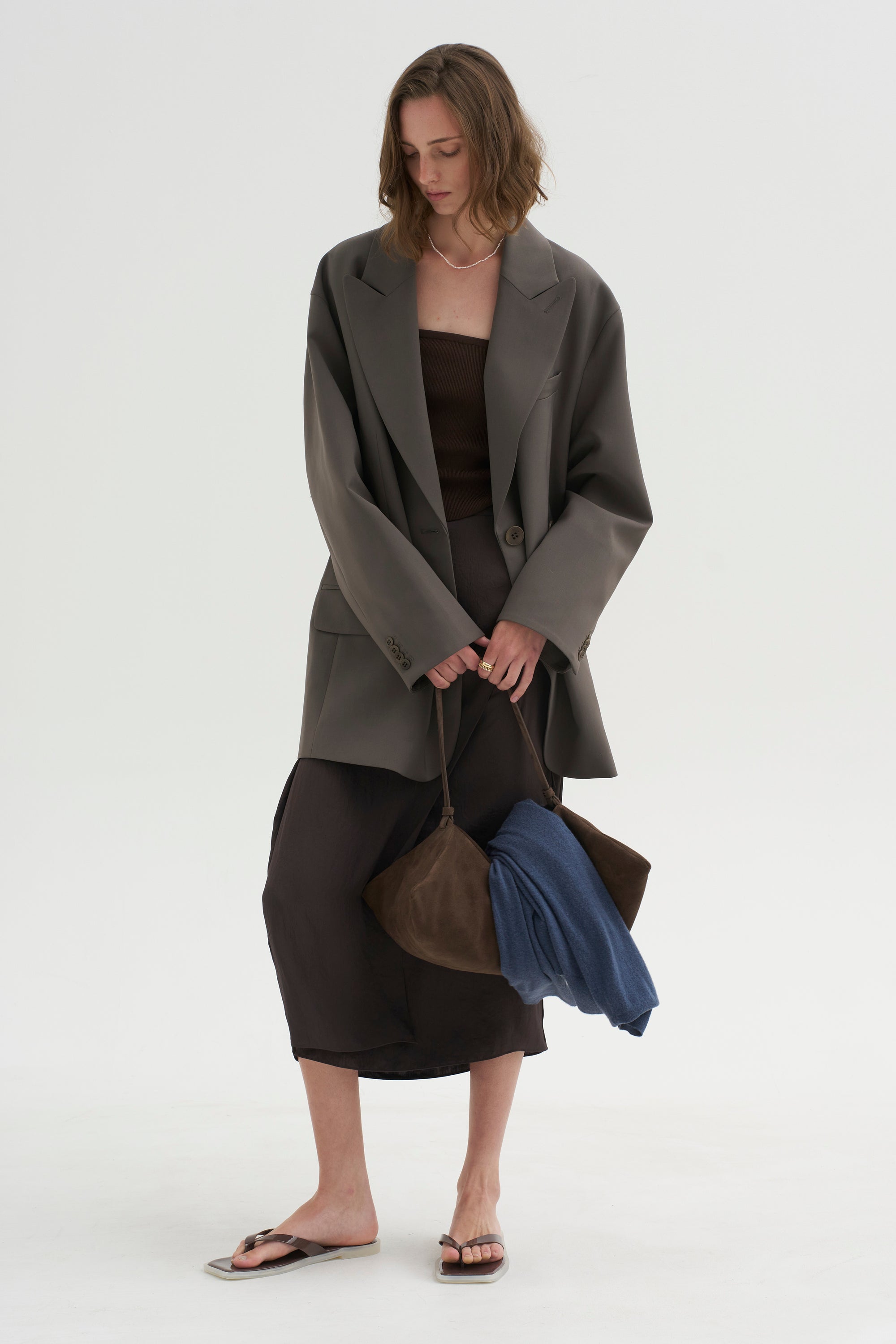 PRE-ORDER • Tropical Wool Liam Blazer, Dark Stone