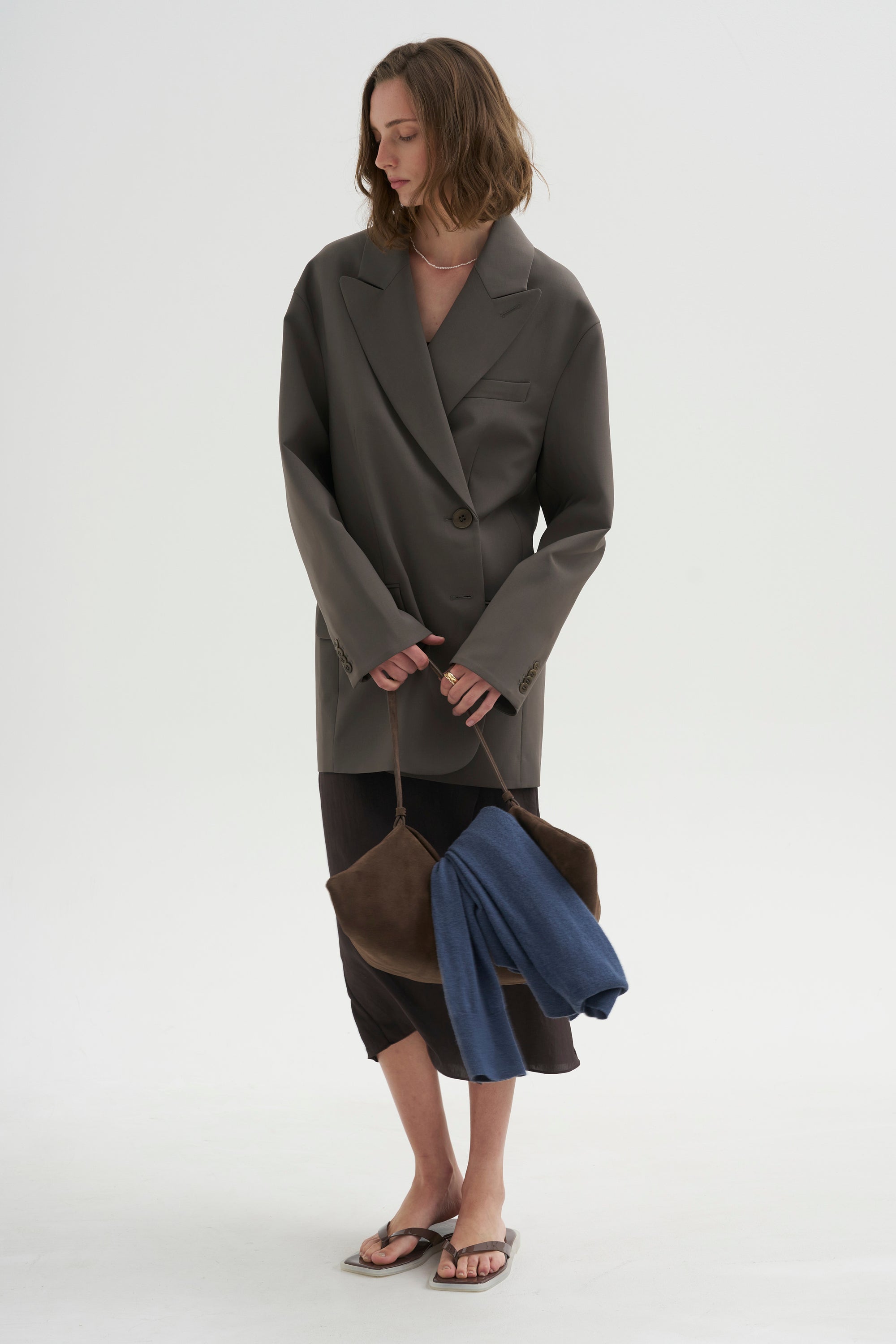 PRE-ORDER • Tropical Wool Liam Blazer, Dark Stone