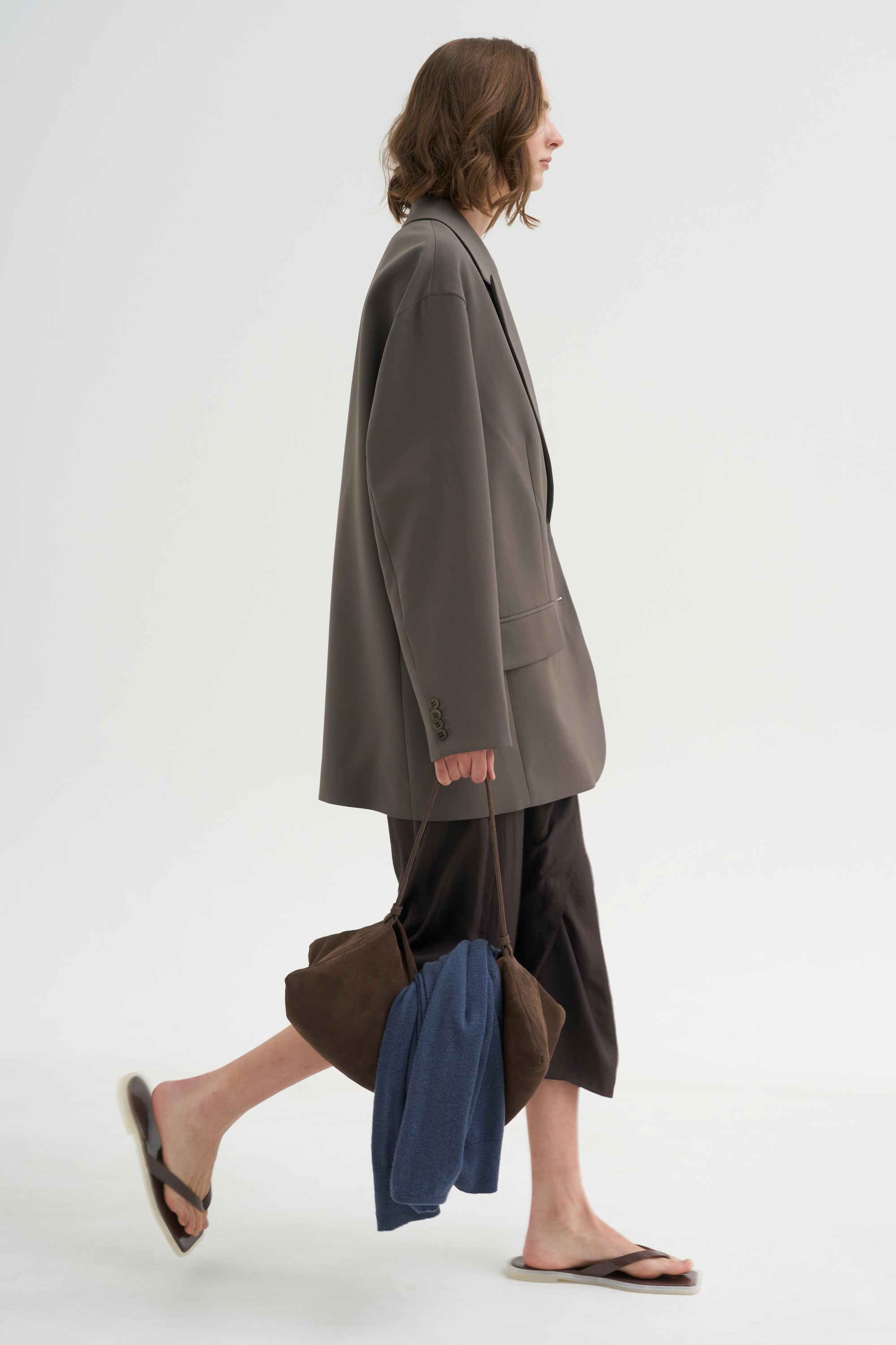 PRE-ORDER • Tropical Wool Liam Blazer, Dark Stone
