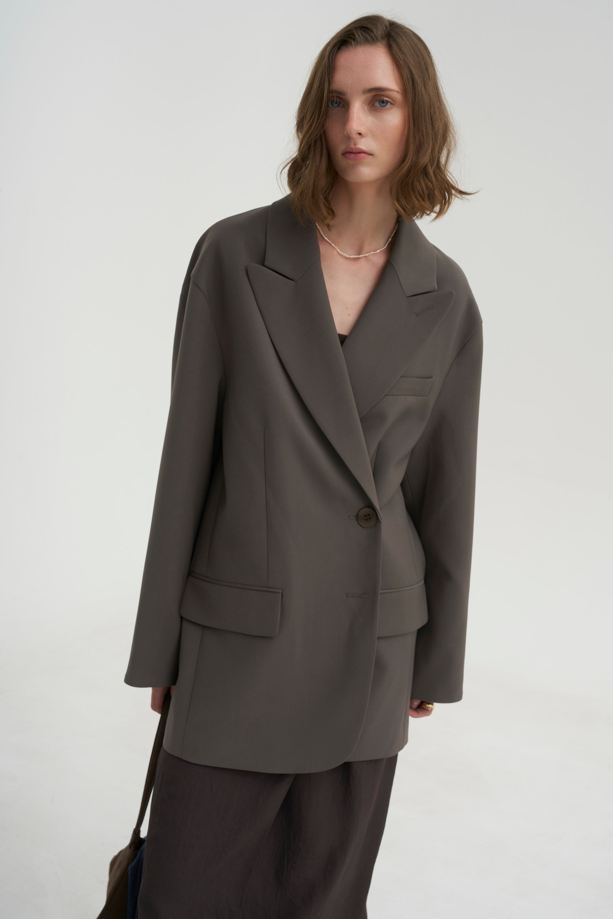 PRE-ORDER • Tropical Wool Liam Blazer, Dark Stone