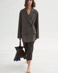 PRE-ORDER • Tropical Wool Liam Blazer, Dark Stone