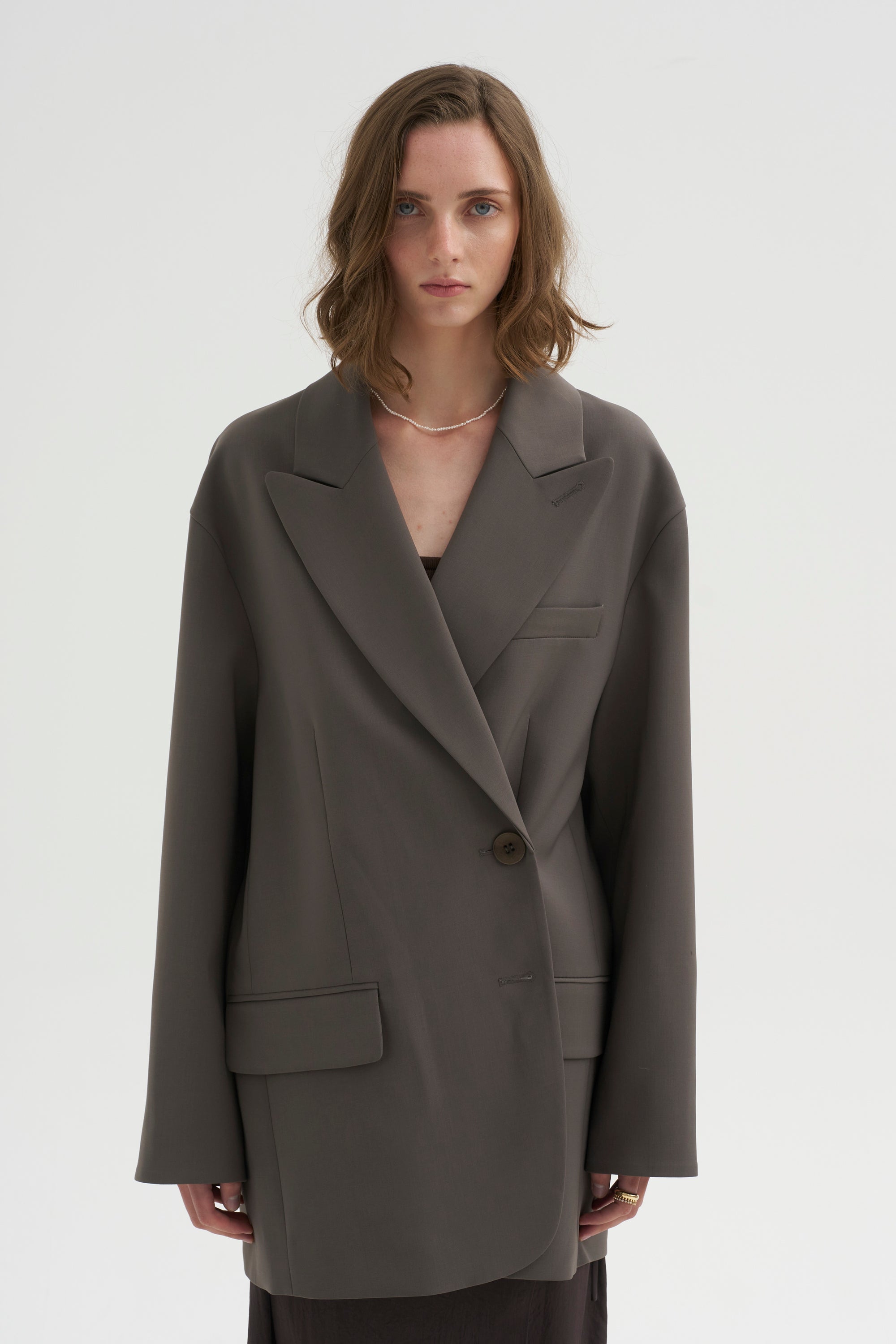 PRE-ORDER • Tropical Wool Liam Blazer, Dark Stone