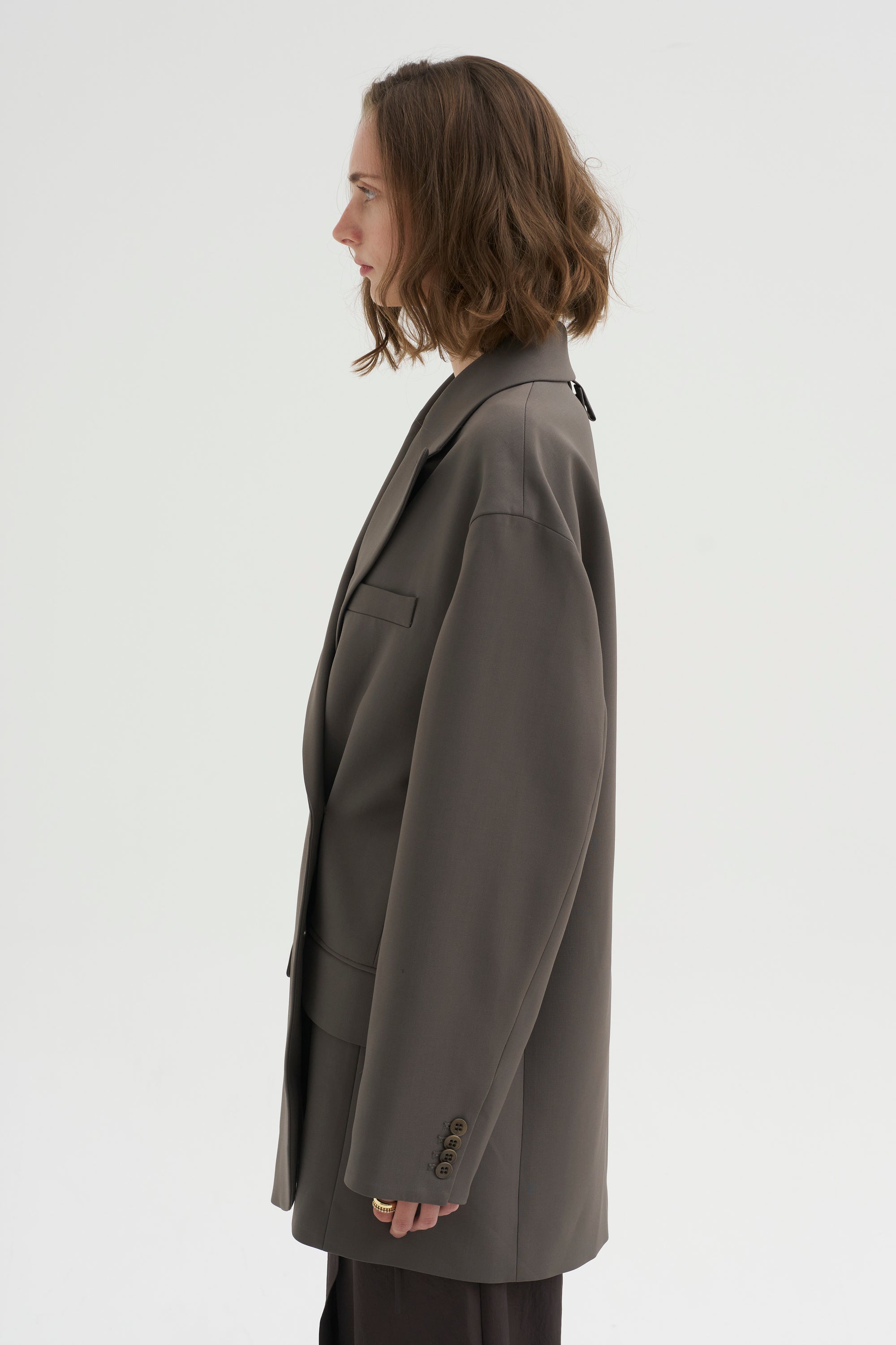 PRE-ORDER • Tropical Wool Liam Blazer, Dark Stone