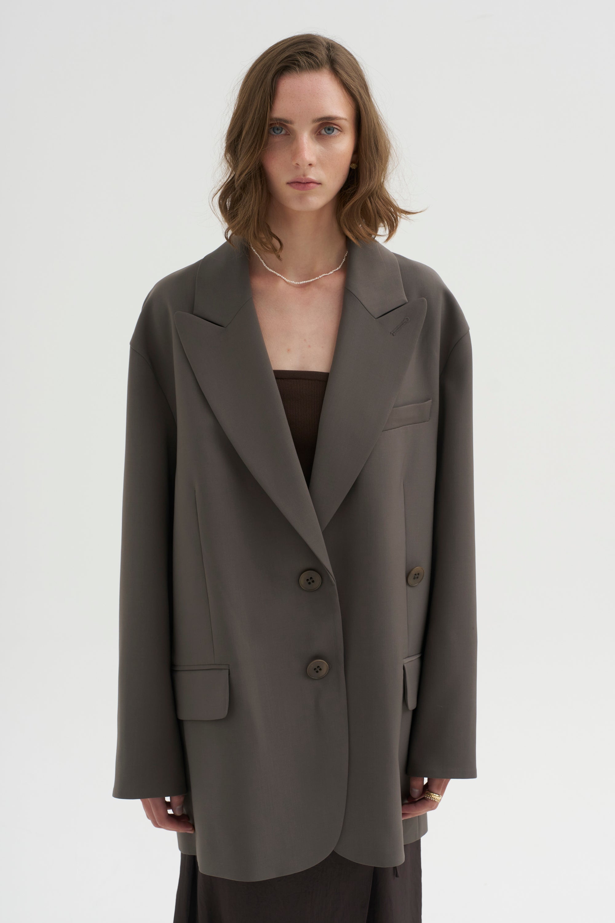 PRE-ORDER • Tropical Wool Liam Blazer, Dark Stone