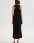 PRE-ORDER • Compact Ultra Stretch Knit Sleeveless Dress, Black