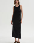 PRE-ORDER • Compact Ultra Stretch Knit Sleeveless Dress, Black