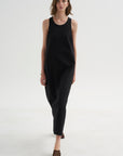 PRE-ORDER • Compact Ultra Stretch Knit Sleeveless Dress, Black