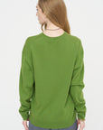 Washable Cashmere Easy V-Neck Sweater, Avocado