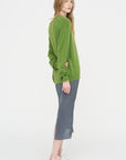 Washable Cashmere Easy V-Neck Sweater, Avocado