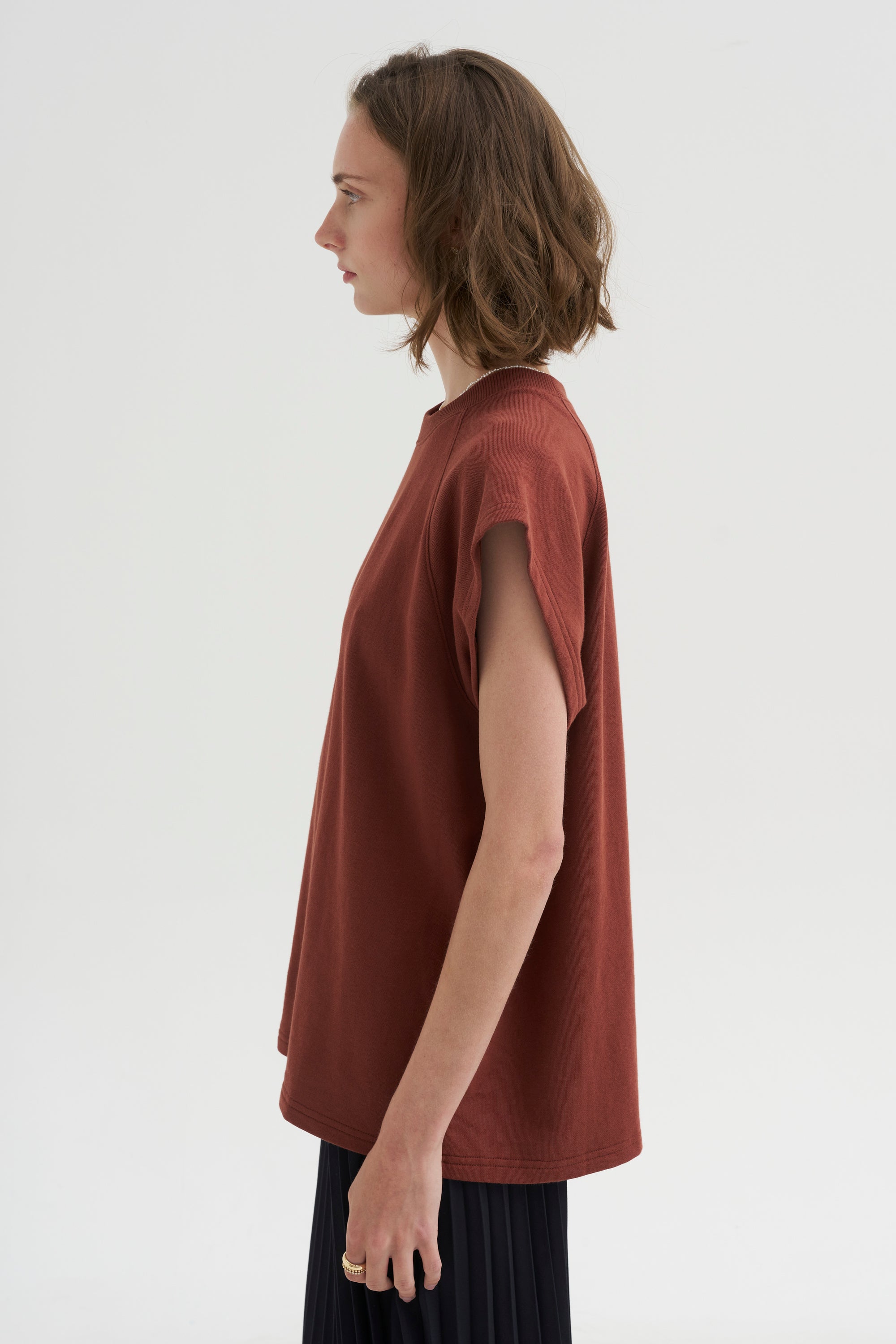 PRE-ORDER • Light Weight Sweatshirting Sleeveless Easy Top