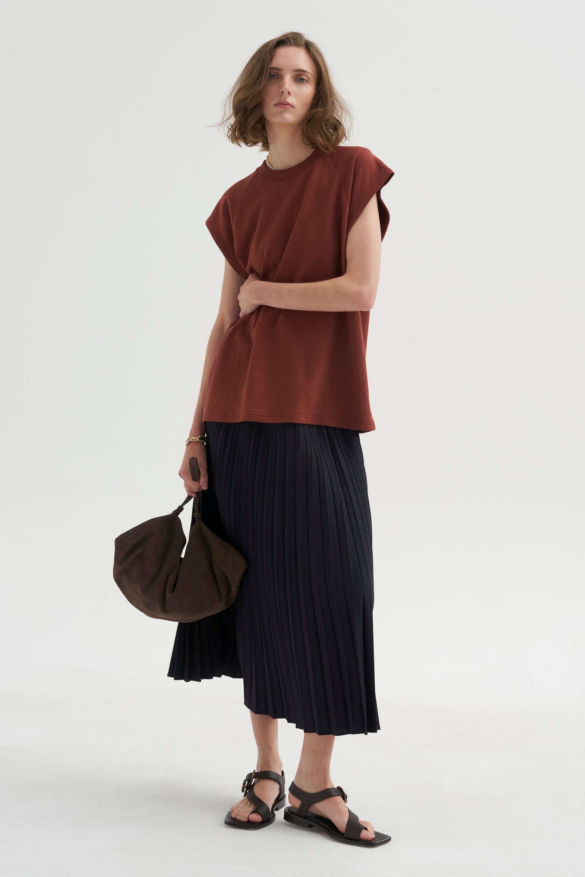 PRE-ORDER • Light Weight Sweatshirting Sleeveless Easy Top