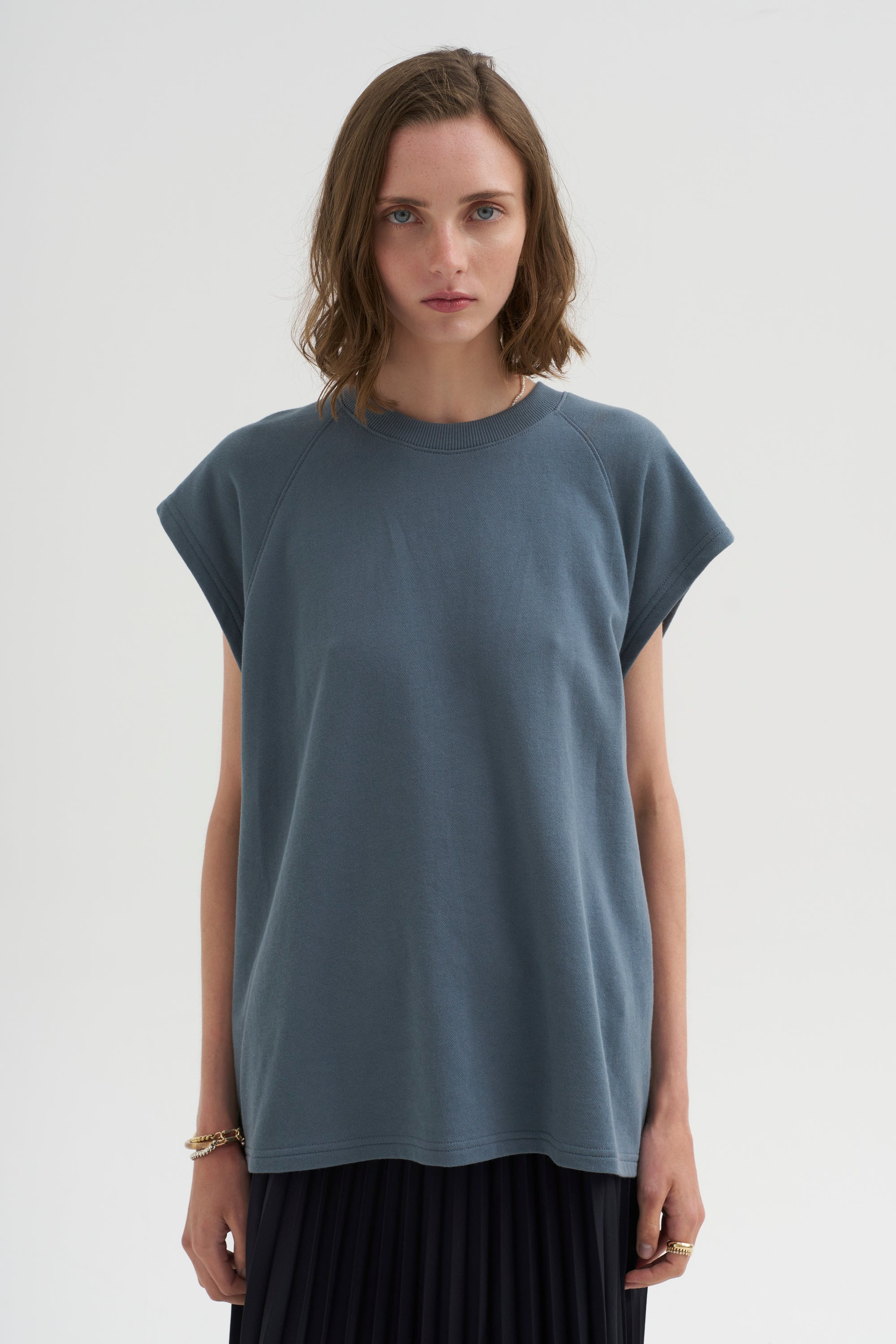 PRE-ORDER • Light Weight Sweatshirting Sleeveless Easy Top