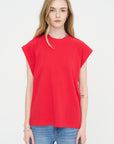 Light Weight Sweatshirting Sleeveless Easy Top